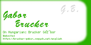 gabor brucker business card